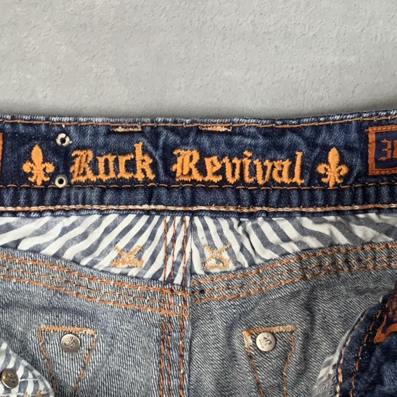 Rock Revival Buckle Blake Straight Jeans Womens 30 Low Rise - Picture 3 of 16